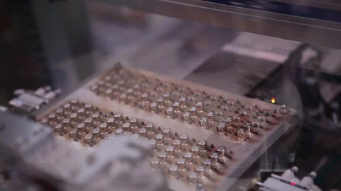 Semiconductor lab The robot is testing in the computer industry 09 Stock Footage 144356474