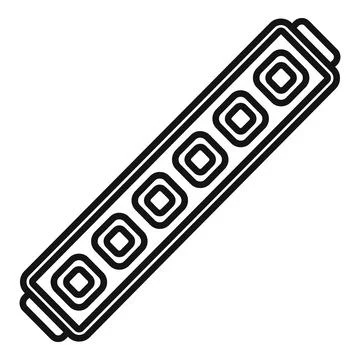 Semiconductor led strip icon outline vector. Diode stripe Stock Illustration