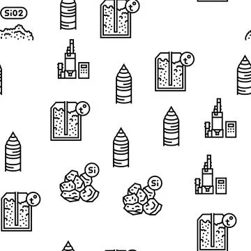 Semiconductor Manufacturing Plant Vector Seamless Pattern Stock Illustration