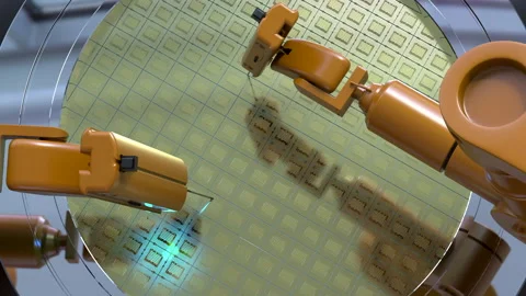 Semiconductor manufacturing technology Video stock 152352397