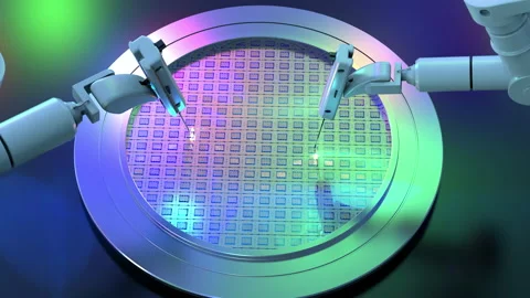 Semiconductor manufacturing technology Stock Footage