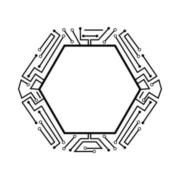 Semiconductor microchip frame cartoon vector illustration 스톡 일러스트