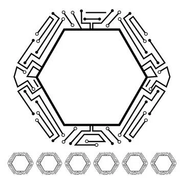 Semiconductor microchip frame cartoon vector graphic Stock Illustration