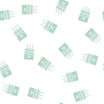 Semiconductor production glyph seamless pattern Stock Illustration