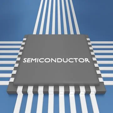 Semiconductor - technological concept Ilustración de archivo