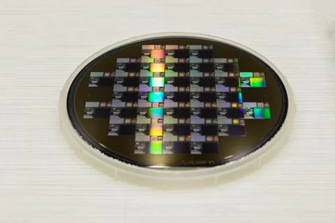 A Semiconductor wafer disk Stock Photos