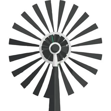 Semiconductor Windgenerator Fuel Electric Renewable Illustrazione stock