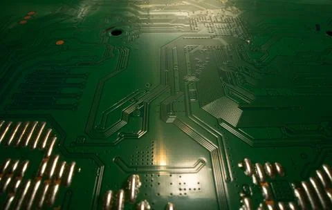 Semiconductors chip. Technology background. High tech electronic circuit board Foto stock