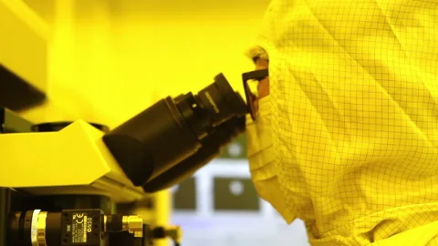 Semiconductors manufacturing facility Stock Footage 144801334