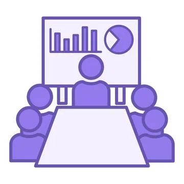 Seminar Color Icon. Vector Icon of Education, Training, Presentation. Teamw.. Stock Illustration