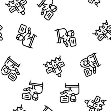 Seminar Conference Seamless Pattern Vector Illustrazione stock