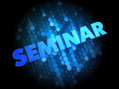 Seminar on Digital Background. Stock Illustration