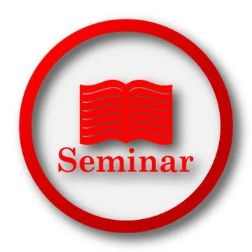 Seminar icon. Internet button on white  background.. Stock Illustration