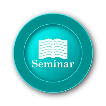  Seminar icon. Internet button on white background. Stock Illustration