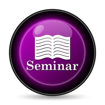 Seminar icon. Internet button on white background.. Stock Illustration