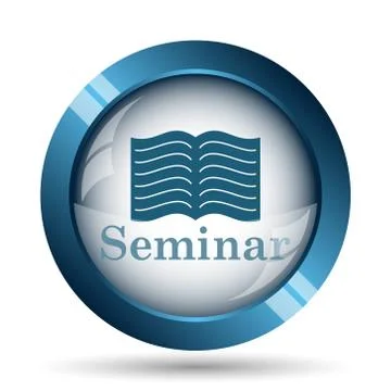Seminar icon. Internet button on white background.. Stock Illustration