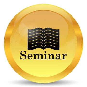 Seminar icon. Internet button on white background.. Stock Illustration