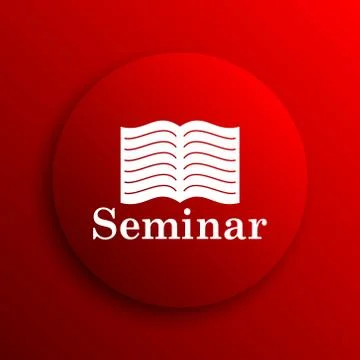 Seminar icon. Internet button on white background.. Stock Illustration