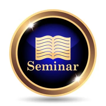 Seminar icon. Internet button on white background.. Stock Illustration