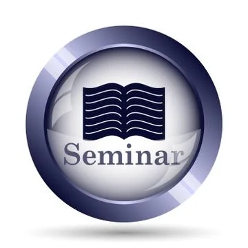 Seminar icon. Internet button on white background.. Stockillustratie