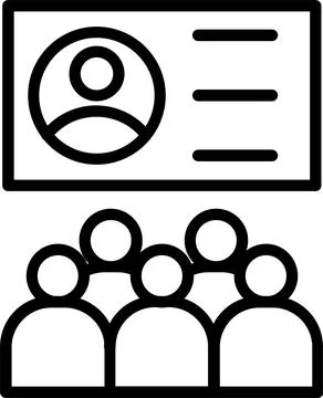 Seminar Line Icon Design Stock Illustration