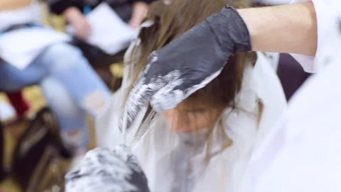 Seminar or master class on hair coloring Stock Footage 90143534