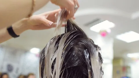 Seminar or master class on hair coloring Stock Footage 90144135