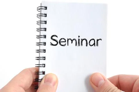 Seminar text concept Stock Photos