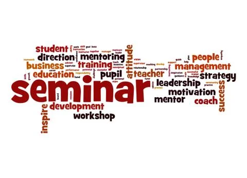 Seminar word cloud Stock-Illustration