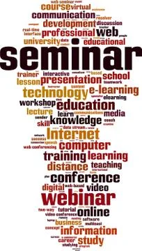 Seminar word cloud Illustrazione stock
