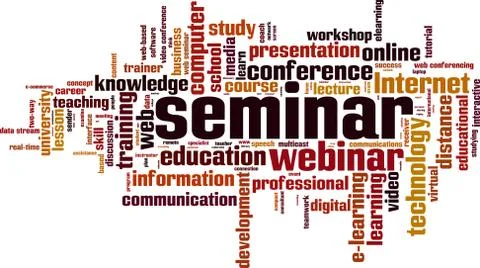 Seminar word cloud Stock Illustration
