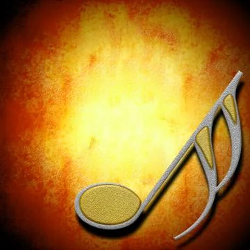 Semiquaver music note background copy space Stock Illustration