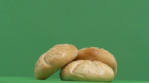 Semmel bread with sesame Stock Footage 103046384