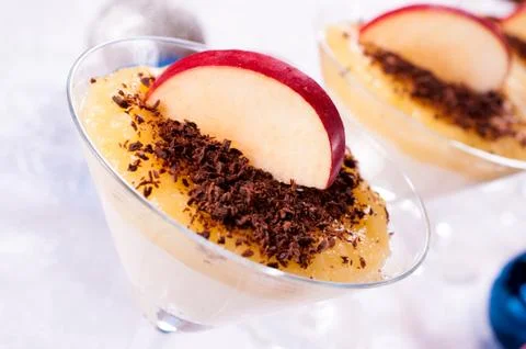 Semolina pudding Stock Photos