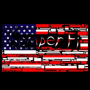 Semper Fi flag Stockillustratie