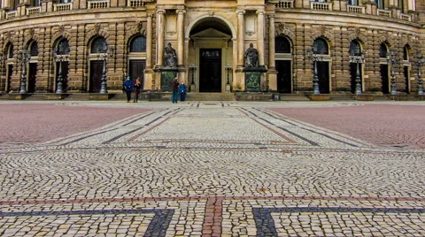 The Semper Opera House in Dresden Stock Footage 51867424