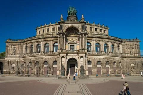Semper opera house in the summer Stock Photos