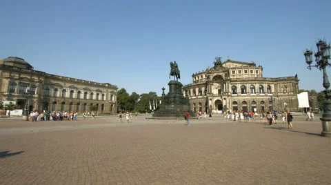Semperoper and Zwinger, Dresden Vídeo Stock 65010402