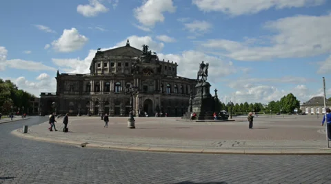 Semperoper Dresden Germany Stock Footage 38045335