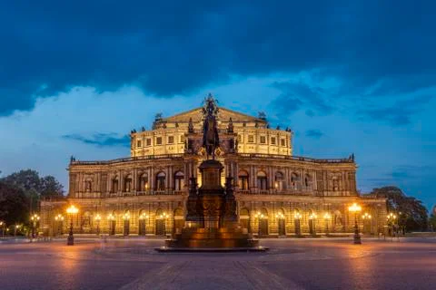 Semperoper opera building Foto stock