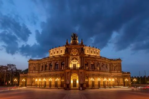 Semperoper opera building Foto stock