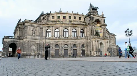 The Semperoper (opera) in Dresden, Germany, Видео 45868152