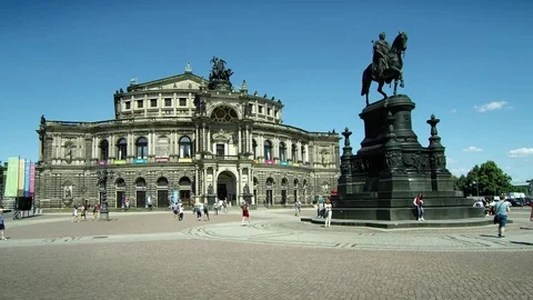 Semperoper, opera house (Saxon State Opera) Video stock 80796062