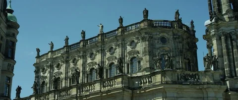 Semperoper, opera house (Saxon State Opera) at night Stock Footage 81105675