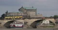 Semperoper Saxon Opera House Augustus Bridge Dresden Skyline Tramway Car Traffic 4k or 4k+ Resolution