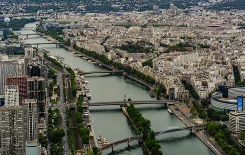 Sena seen by the eyes of Eiffel Stock Photos