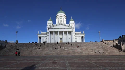 Senate Square, Helsinki, Finland Stock Footage 39001082
