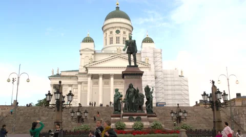 Senate Square Helsinki Stock Footage 54643966