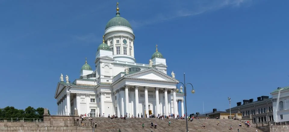 Senate Square is the landmark of Helsinki, Finland Stock Photos