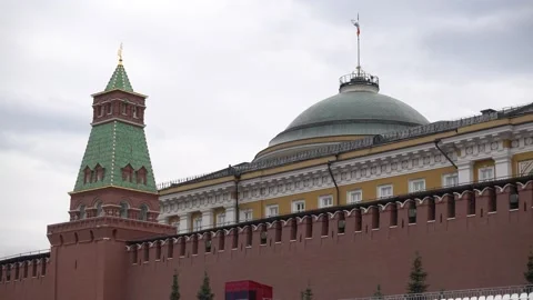 The Senate Tower, the Senate building, on Red Square. Russia Moscow Stock Footage 153962605
